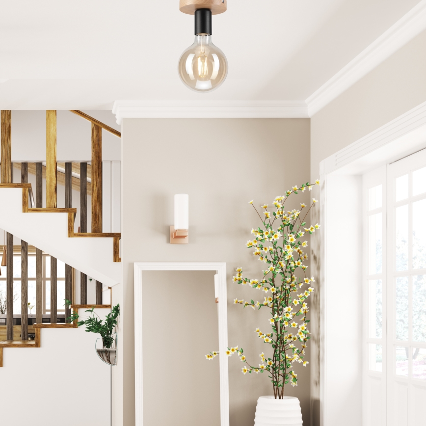 Surface-mounted chandelier VITO OAK 1xE27/60W/230V oak