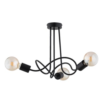 Surface-mounted chandelier WINGO 3xE27/15W/230V black