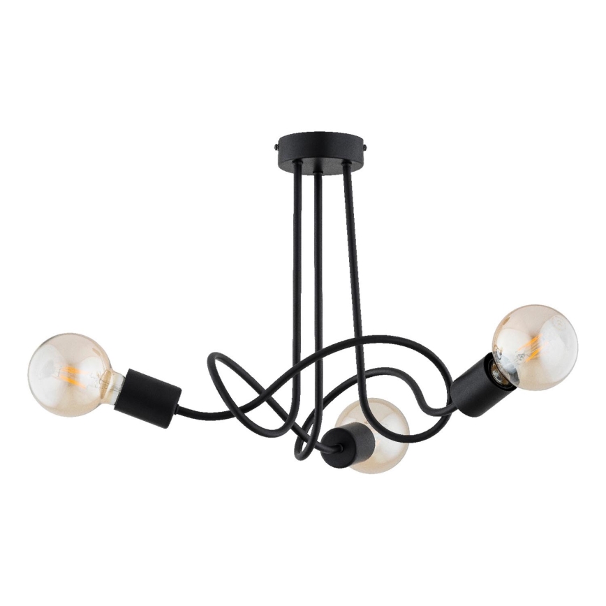 Surface-mounted chandelier WINGO 3xE27/15W/230V black