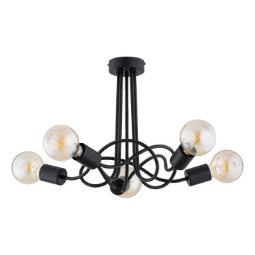 Surface-mounted chandelier WINGO 5xE27/15W/230V black