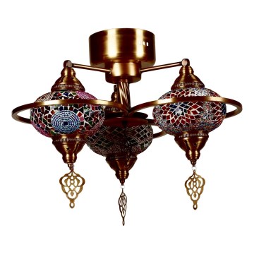 Surface-mounted chandelier YENI 3xE27/40W/230V brass