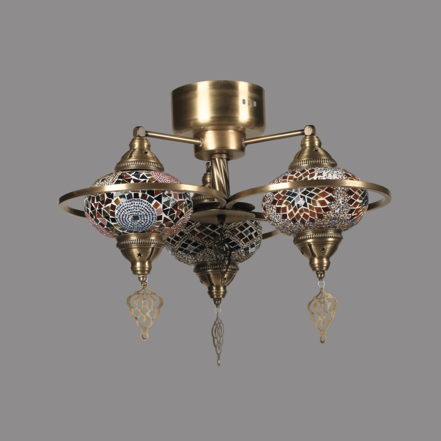 Surface-mounted chandelier YENI 3xE27/40W/230V brass