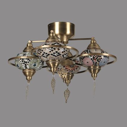 Surface-mounted chandelier YENI 4xE27/40W/230V brass