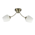 Surface-mounted chandelier ZINA 2xE27/40W/230V brass/white