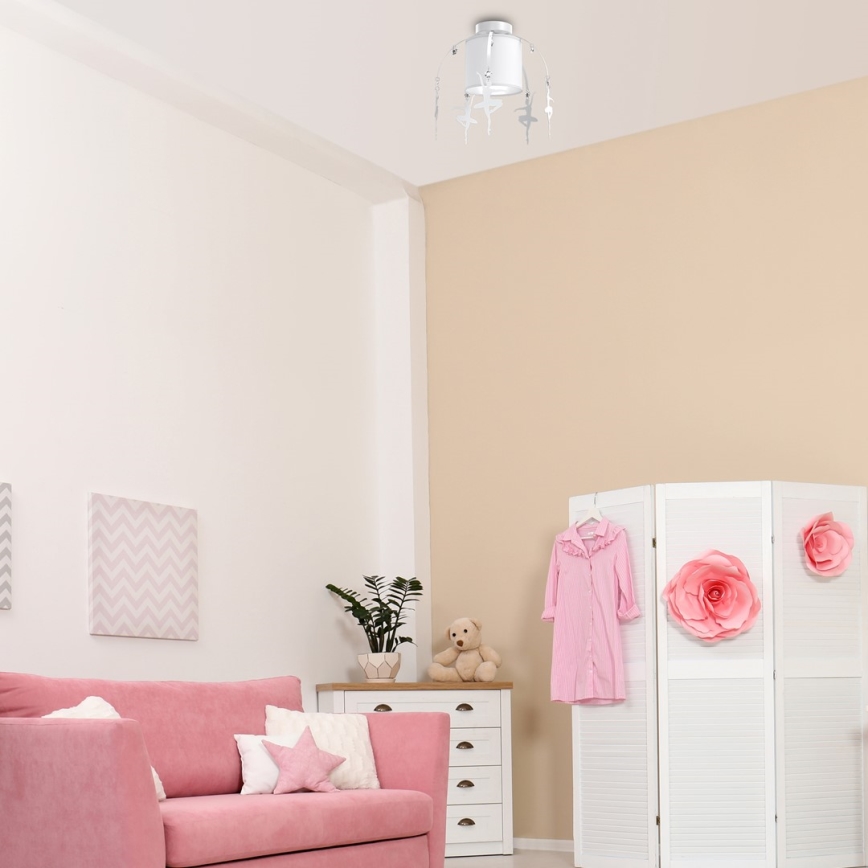 Surface-mounted children's chandelier BALLET 1xE27/60W/230V