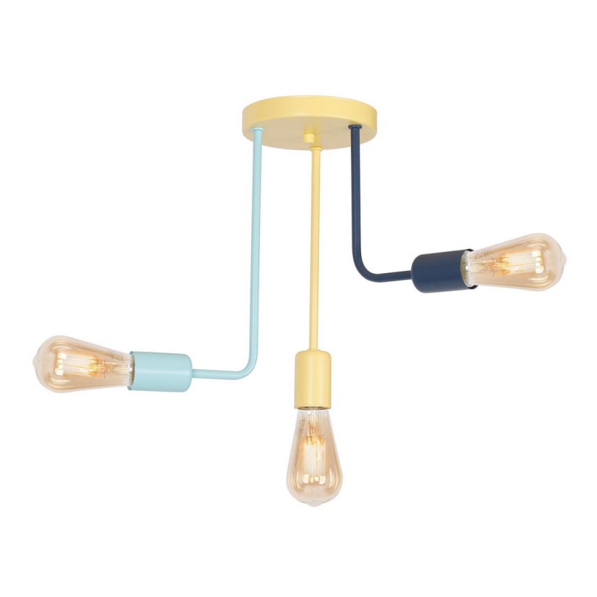 Surface-mounted children's chandelier CANDELA 3xE27/60W/230V