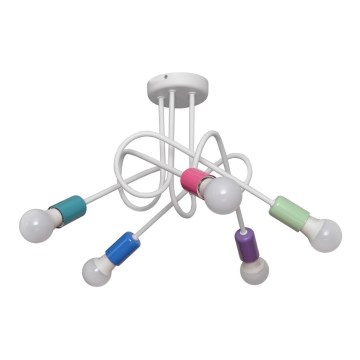 Surface-mounted children's chandelier OXFORD 5xE27/15W/230V