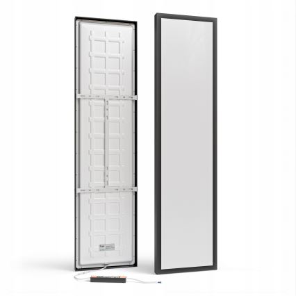 Surface-Mounted LED Panel, 60W, 230V, 30 x 120 cm, Black