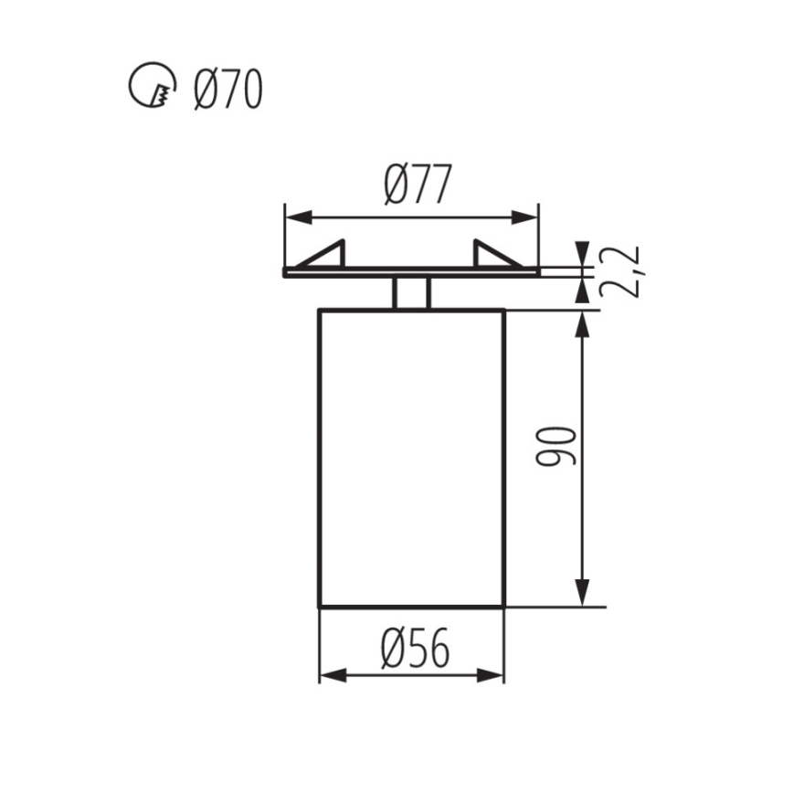 Suspended ceiling light CHIRO 1xGU10/35W/230V black