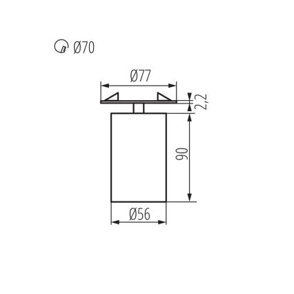 Suspended ceiling light CHIRO 1xGU10/35W/230V white