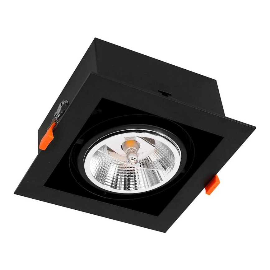 Suspended ceiling light PLAZA AR111 1xGU10/12W/230V black
