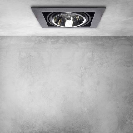 Suspended ceiling light PLAZA AR111 1xGU10/12W/230V black