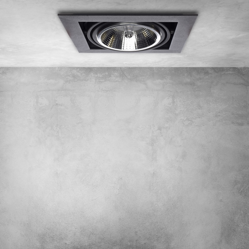 Suspended ceiling light PLAZA AR111 1xGU10/12W/230V black