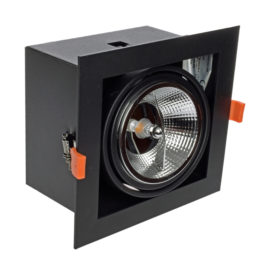 Suspended ceiling light PLAZA AR111 1xGU10/12W/230V black