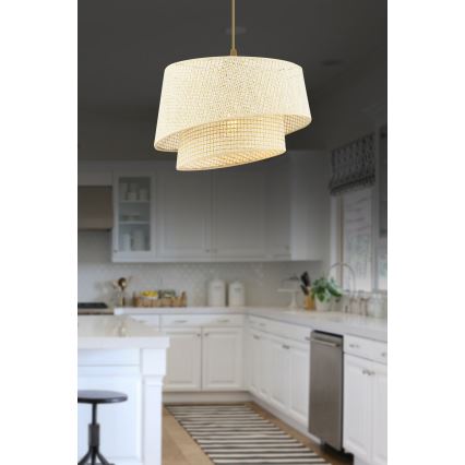 Suspended lamp BARETTE 1xE27/60W/230V cream