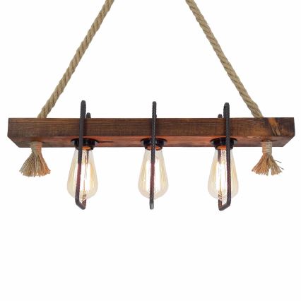 Suspended lamp KUTUK 3xE27/40W/230V pine