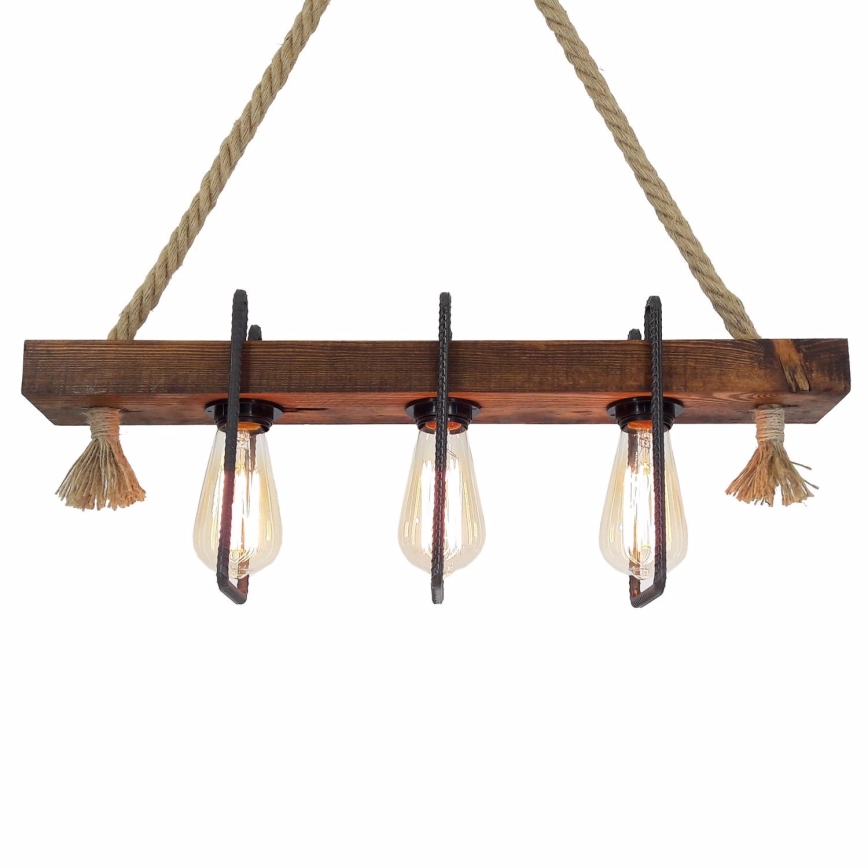 Suspended lamp KUTUK 3xE27/40W/230V pine