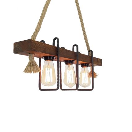 Suspended lamp KUTUK 3xE27/40W/230V pine