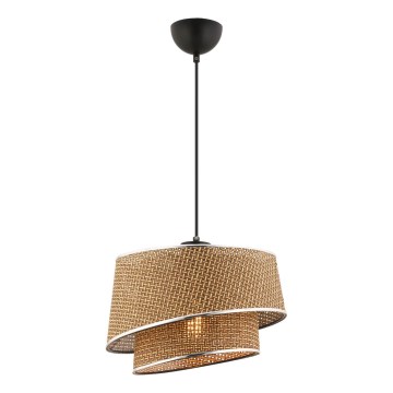Suspended Light BARETTE 1xE27/60W/230V Brown/Polished Chrome