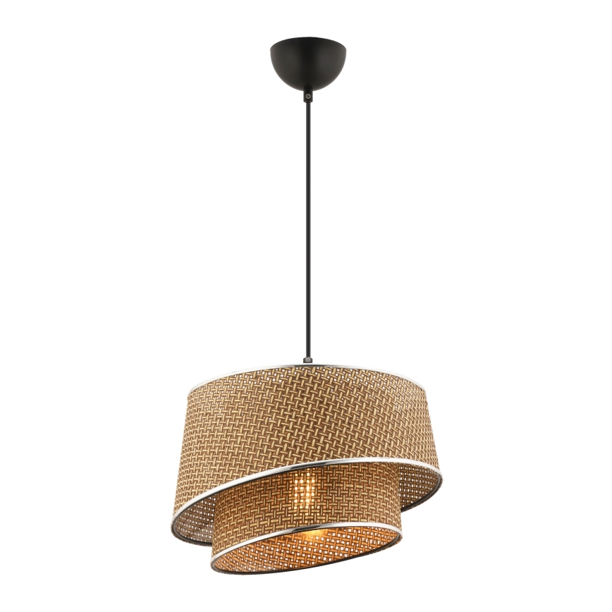 Suspended Light BARETTE 1xE27/60W/230V Brown/Polished Chrome
