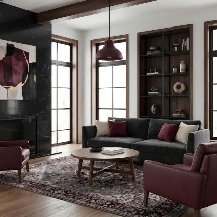 SVEN Burgundy Cable Pendant Light – 1× E27 (15 W), 230 V