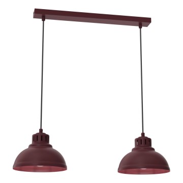 SVEN Cable-hung Pendant, 2× E27 (max. 15W), 230V — Burgundy