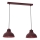 SVEN Cable-hung Pendant, 2× E27 (max. 15W), 230V — Burgundy
