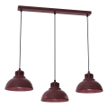 SVEN cable-hung pendant light 3xE27/15W/230V burgundy