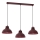 SVEN cable-hung pendant light 3xE27/15W/230V burgundy