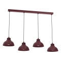 SVEN Cable Pendant Chandelier 4xE27/15W/230V burgundy