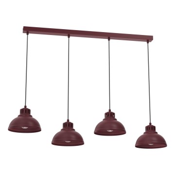 SVEN Cable Pendant Chandelier 4xE27/15W/230V burgundy
