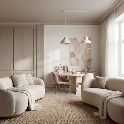 SVEN cable pendant light 2xE27/15W/230V cream