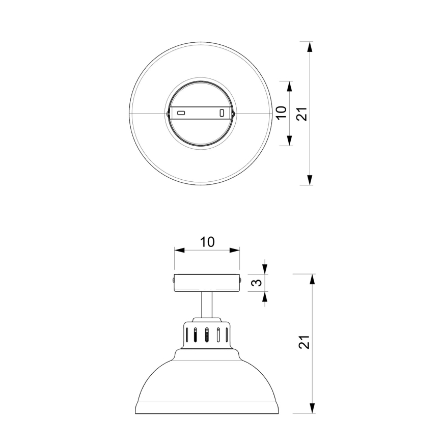 SVEN Ceiling Light 1x E27/15W/230V, Ø 21 cm, Cream
