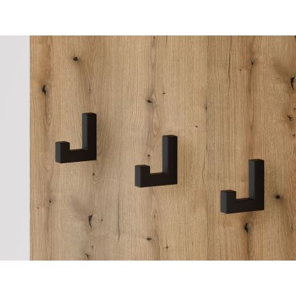 SVEN entryway wall unit with mirror, brown/graphite