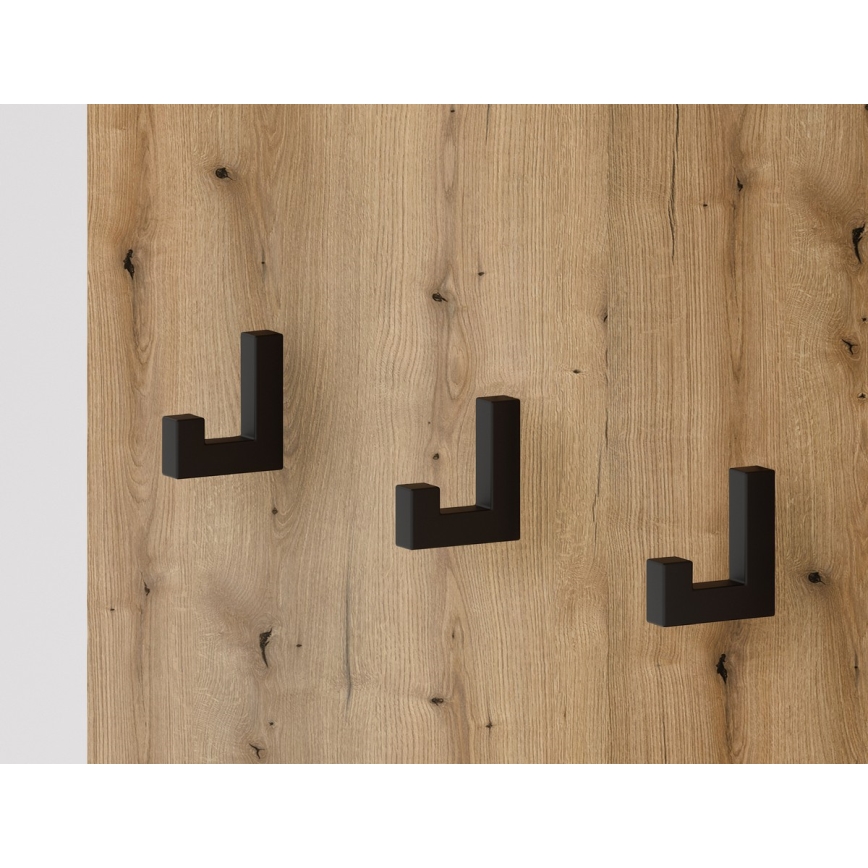 SVEN entryway wall unit with mirror, brown/graphite