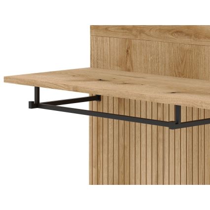 SVEN Entryway Wall Unit with Mirror — Brown/Graphite