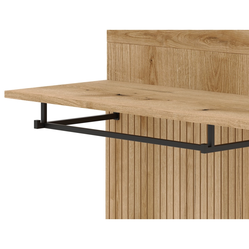 SVEN Entryway Wall Unit with Mirror — Brown/Graphite