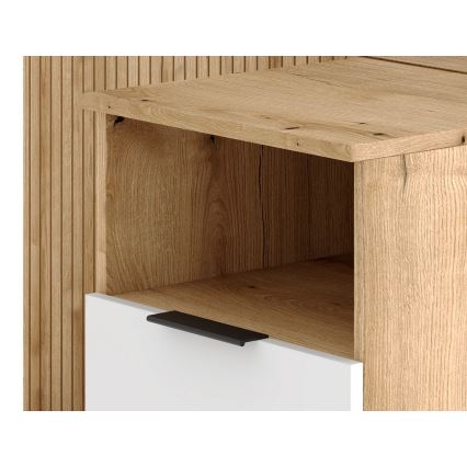 SVEN Hallway Wall Unit with Mirror, Brown/White
