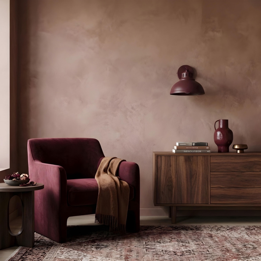 SVEN Wall Lamp 1xE27/15W/230V burgundy