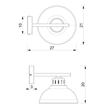 SVEN Wall Lamp 1xE27/15W/230V Cream