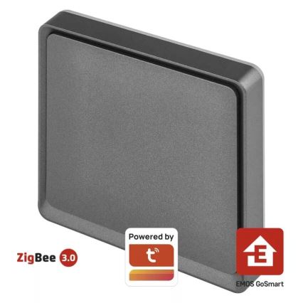 Switch 1-button GoSmart 1xCR2430 Tuya black