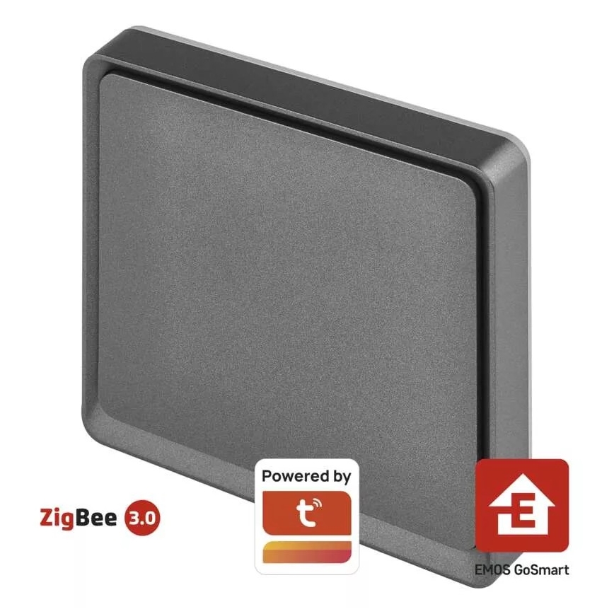 Switch 1-button GoSmart 1xCR2430 Tuya black