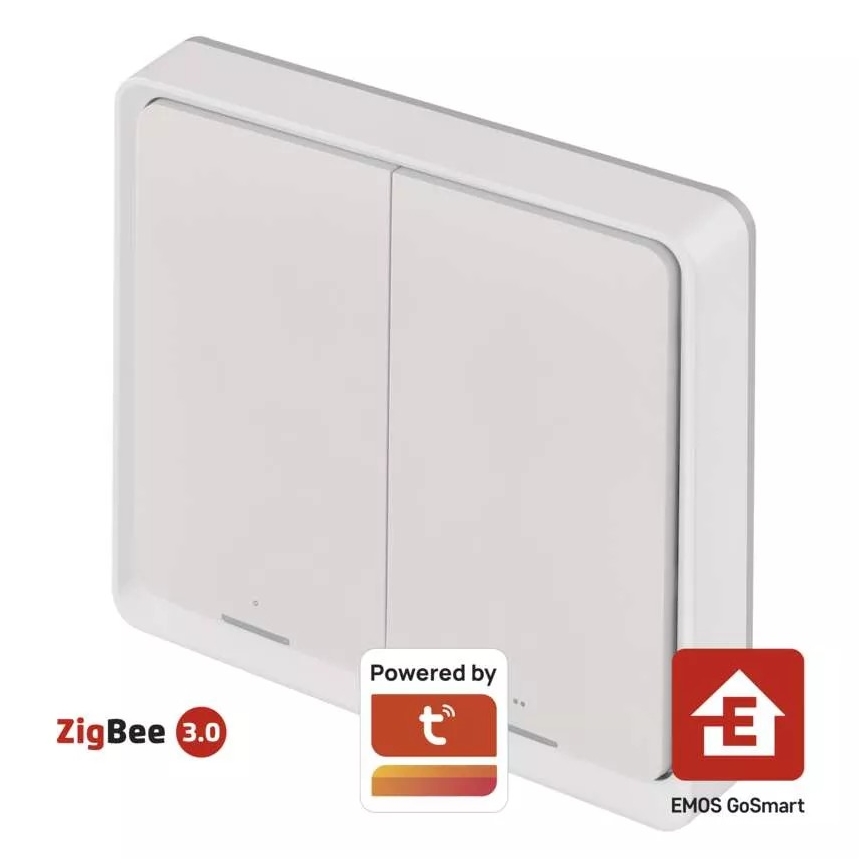 Switch 2-button GoSmart Tuya white