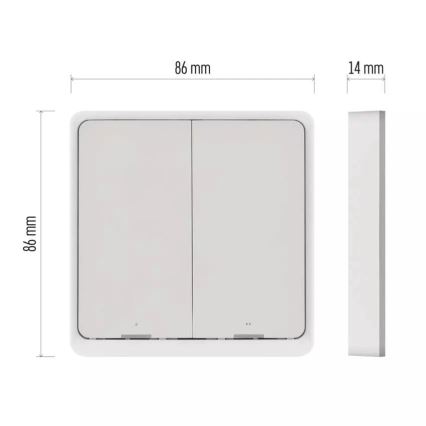 Switch 2-button GoSmart Tuya white