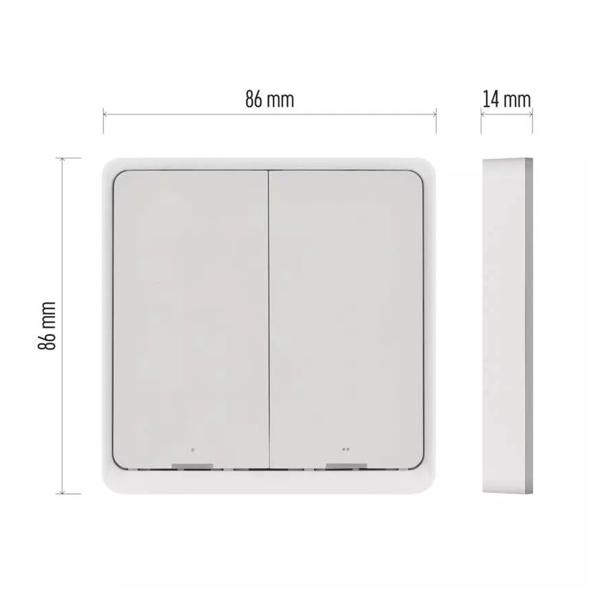 Switch 2-button GoSmart Tuya white
