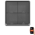 Switch 4-button GoSmart 1xCR2430 Tuya black