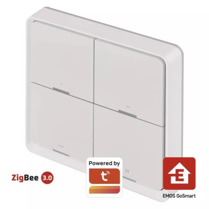 Switch 4-button GoSmart Tuya white