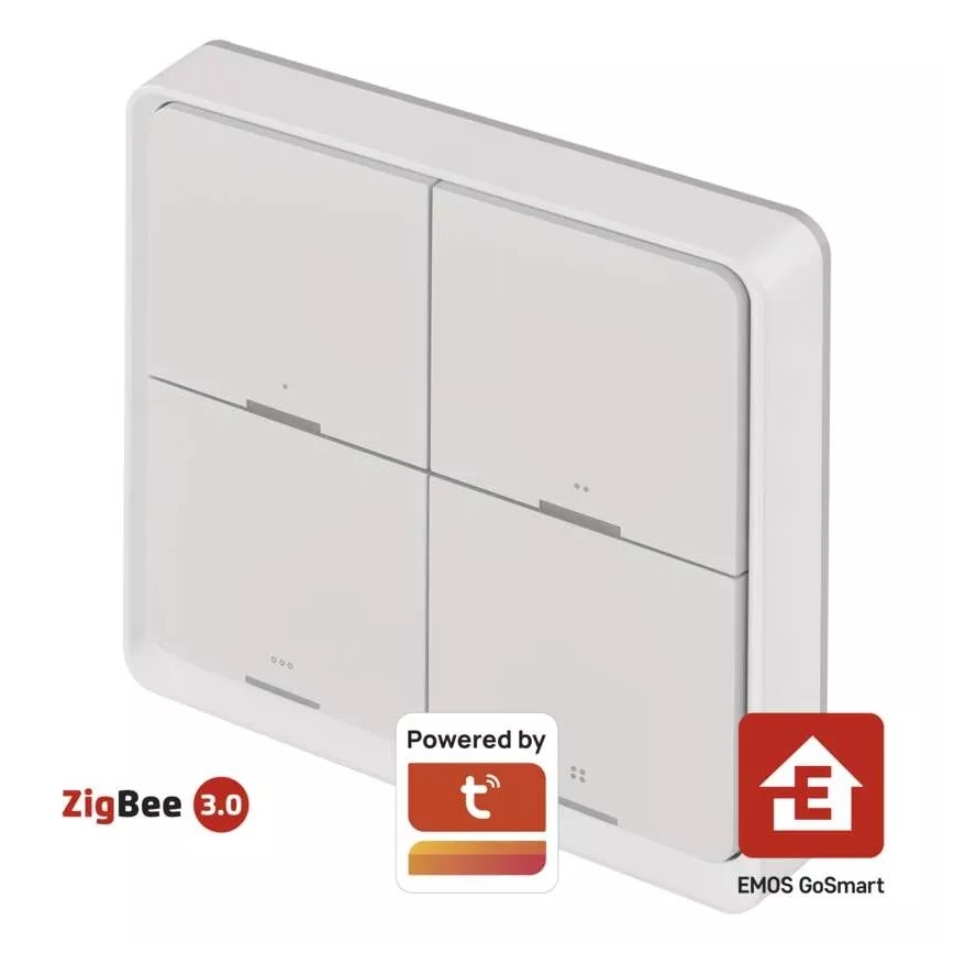 Switch 4-button GoSmart Tuya white