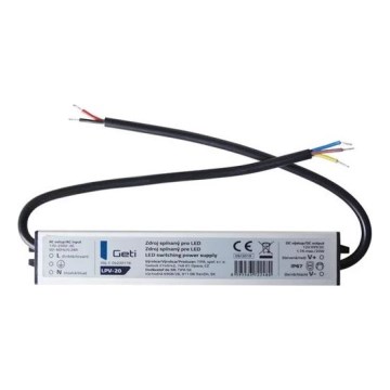 Switching power supply for LED strips 20W/12V IP67