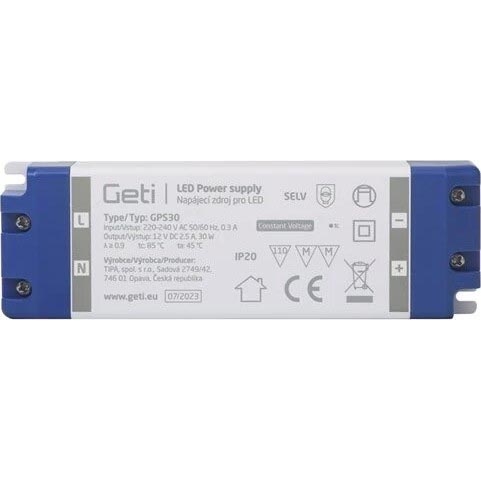 Switching power supply for LED strips 30W/12V IP20